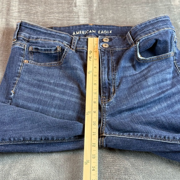 American Eagle Women's Jeans Hi-Rise Artist Flare Super Stretch Size 16 - Picture 8 of 9